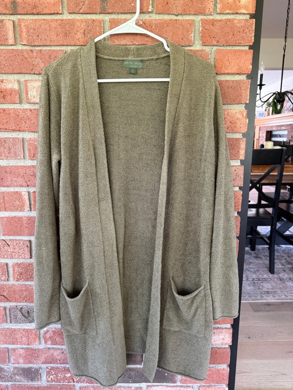 Barefoot Dreams Olive Green Open-Front Women's Cardigan